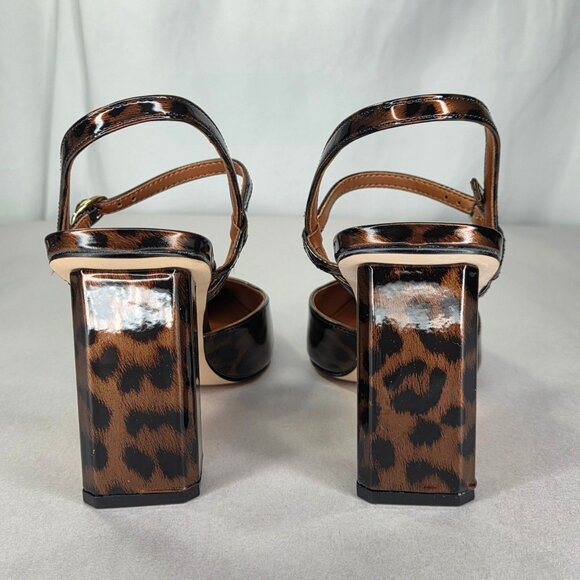 NWT Marc Fisher Women's Doster Block Heel Pumps - Leopard Patent - Picture 4 of 7